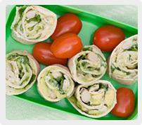 Easy bean, avocado and tuna wraps